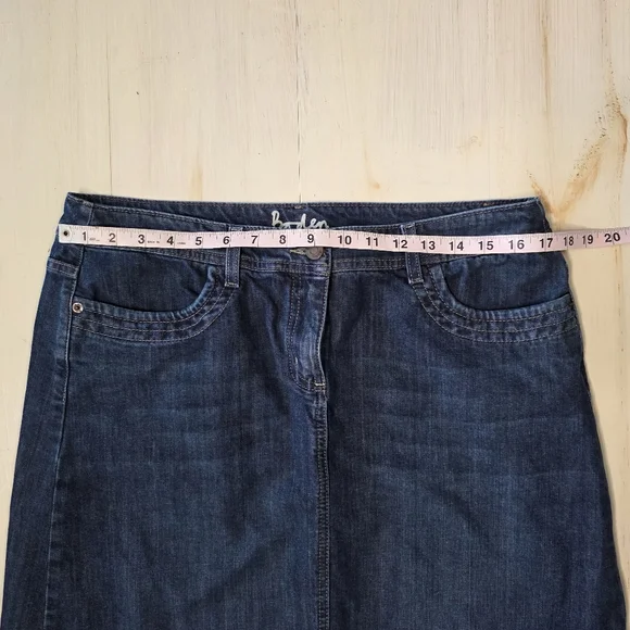 49) BODEN Classic Denim Skirt Sz. 12 - Picture 6 of 7